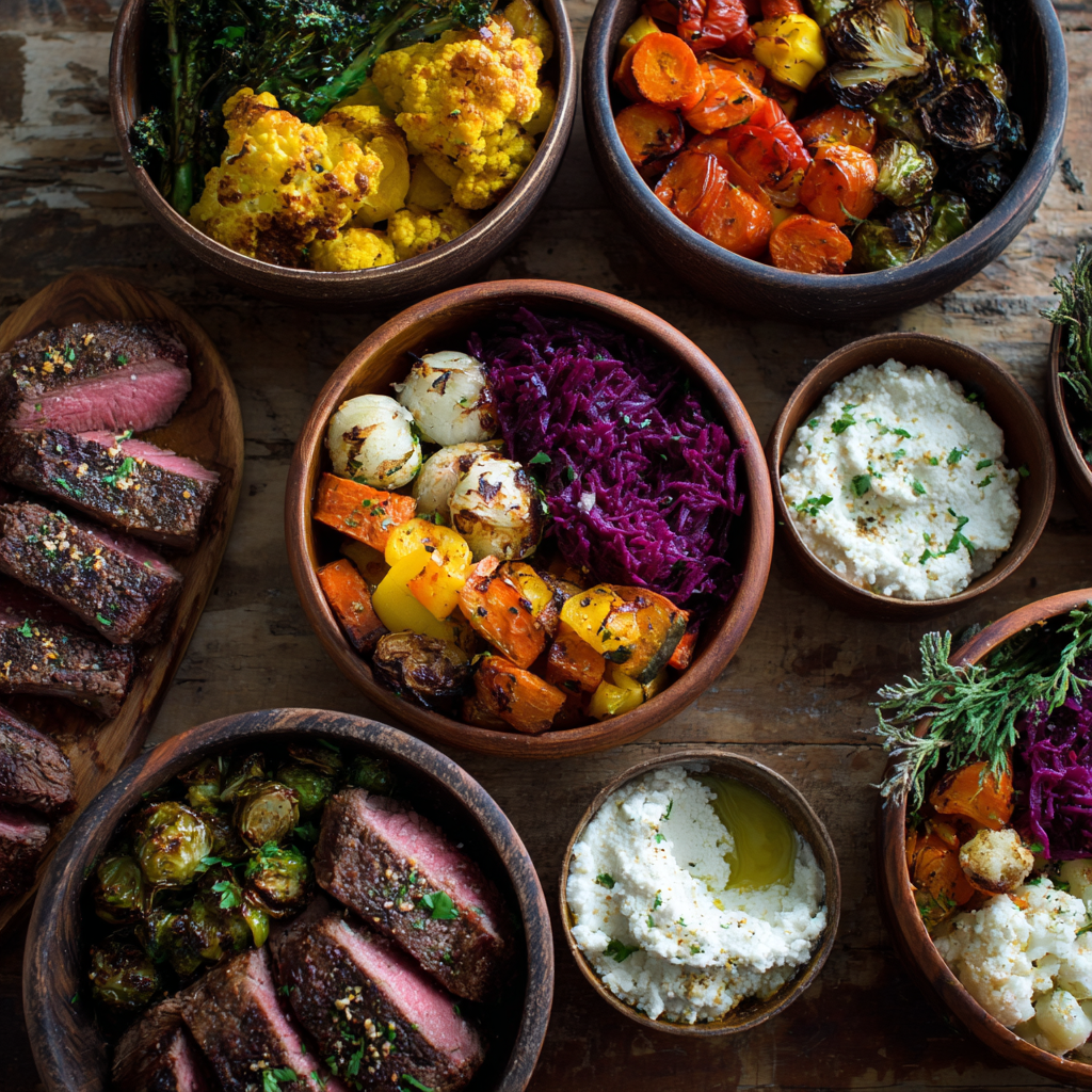 autoimmune paleo meals on rustic kitchen table