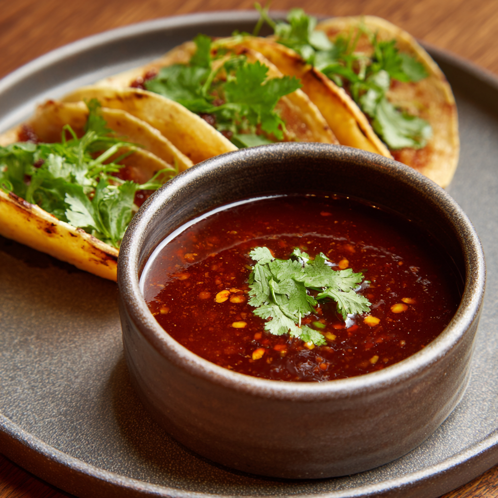 bell sauce Taco Bell style served with tacos