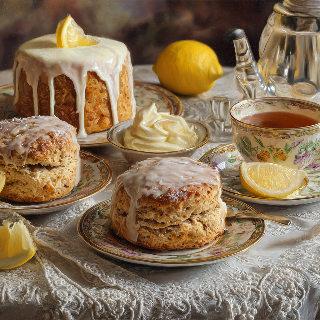 Afternoon tea ingredients at The Vintage Tea and Cake Company