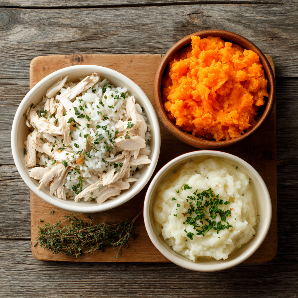 bland diet meal plan recipe card