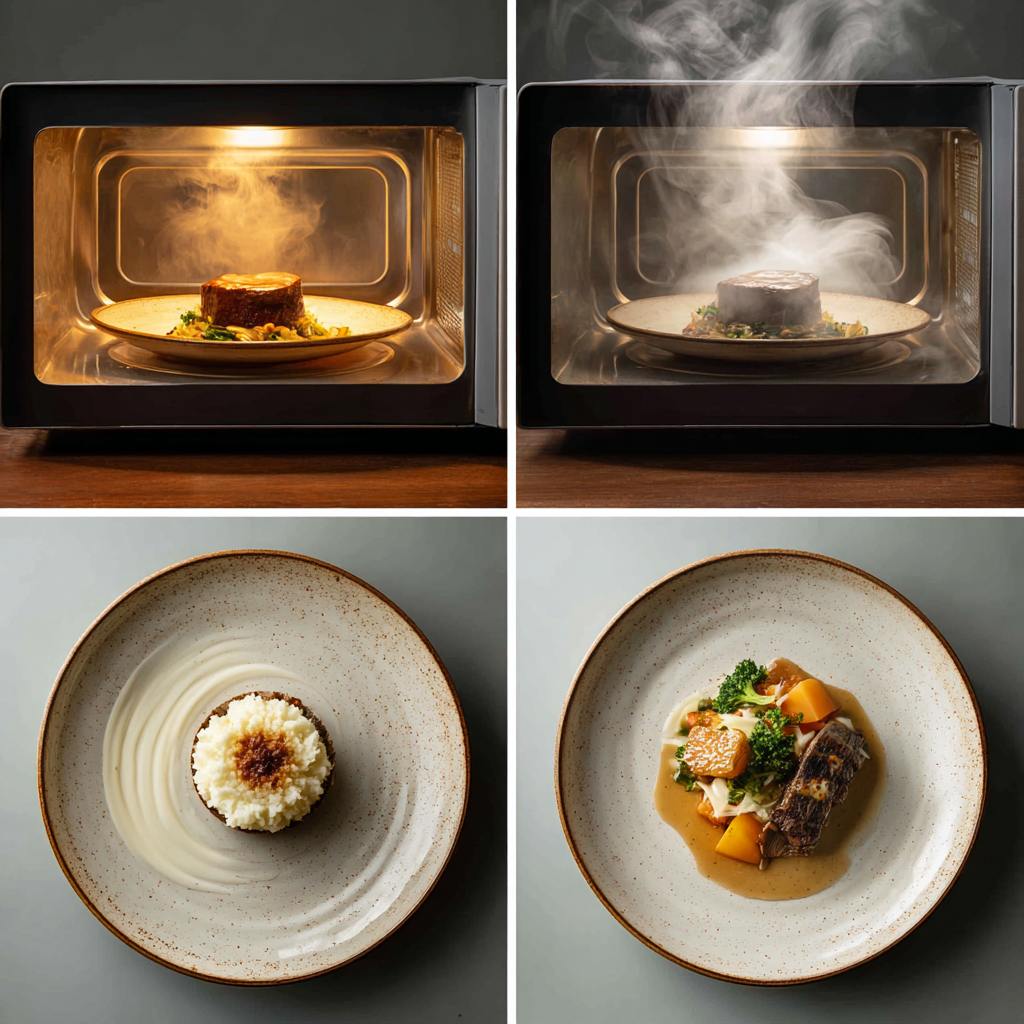 devour meal microwaving and plating step by step