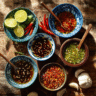 Sauce Thai varieties in bowls