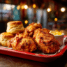 church’s chicken meal with biscuits