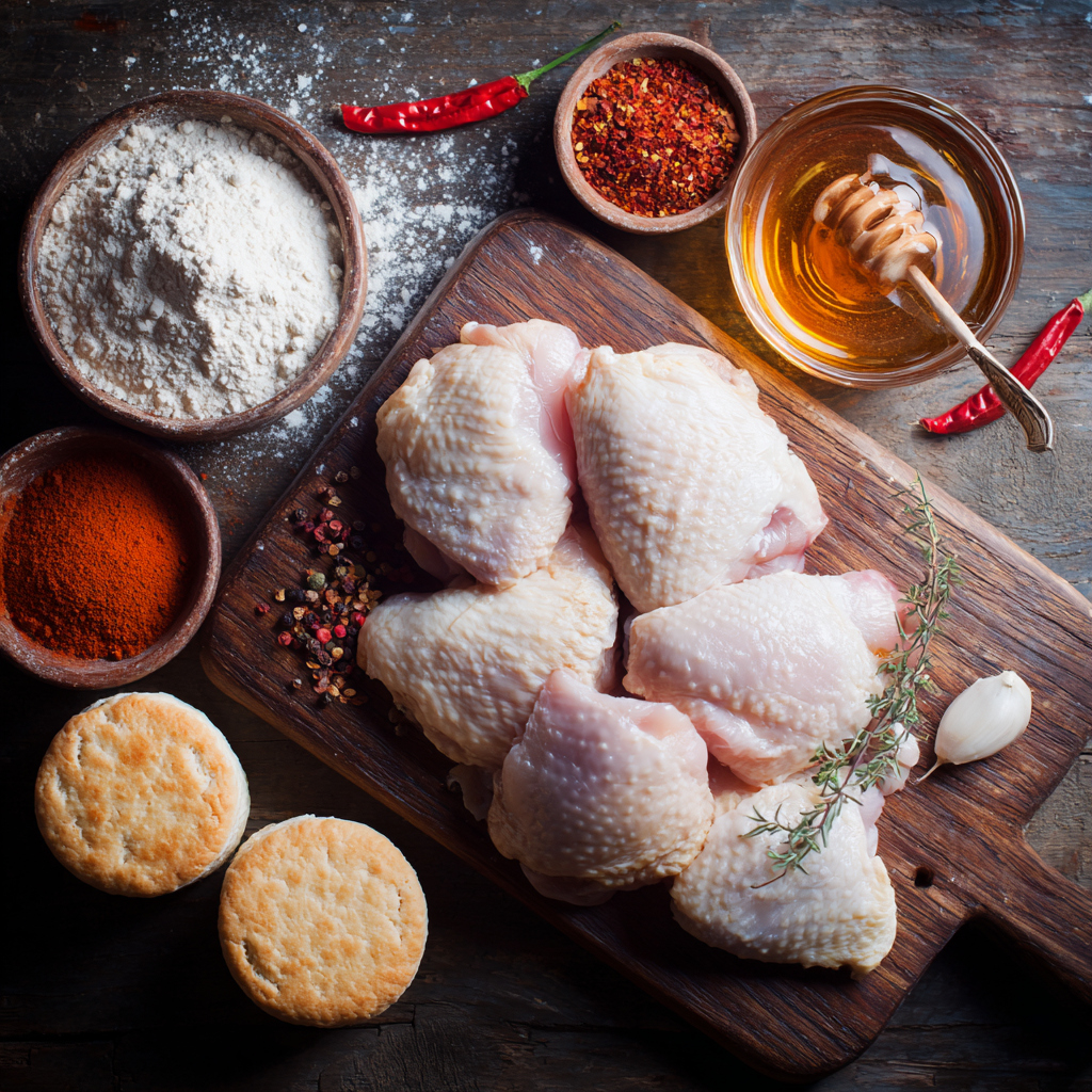 church’s chicken ingredients on table